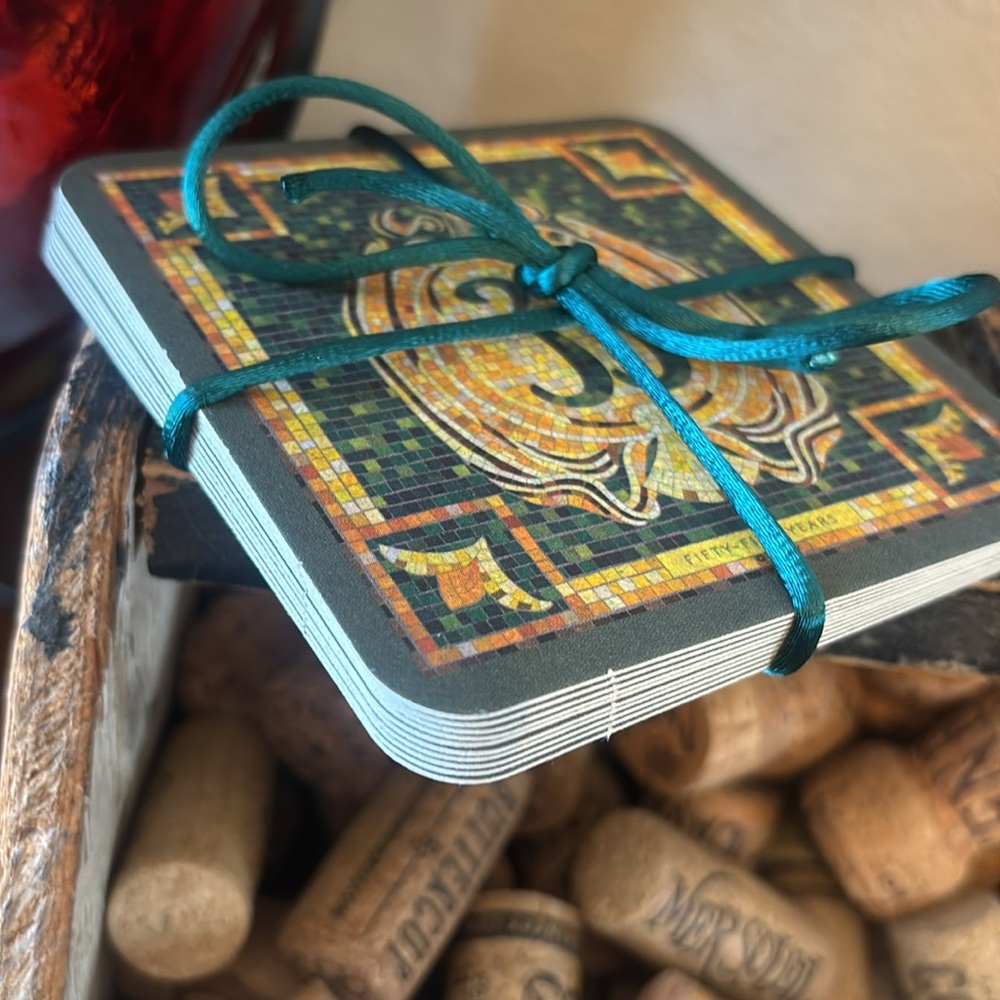 Pack of 10 Disneyland’s Exclusive Club 33 Emerald Anniversary Coasters.